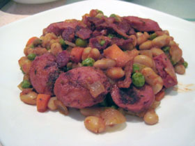 Smoked Turkey Sausage & Bean Bake