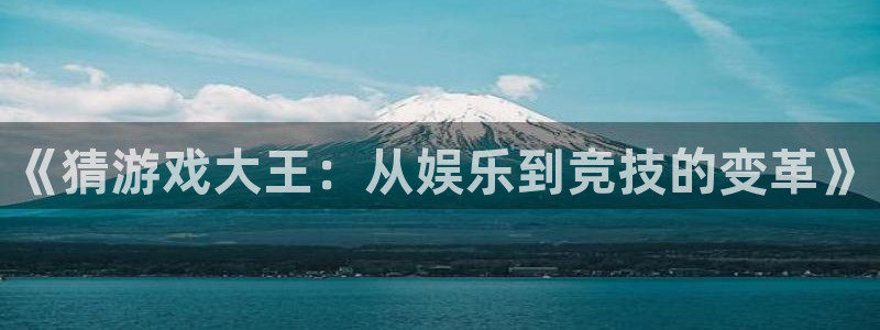 新时代e支部网页入口：《猜游戏大王：从娱乐到竞技的变革》